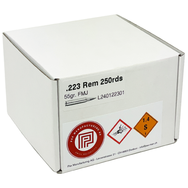223 Rem PAX 55gr FMJ 250stk