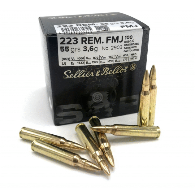 223 Rem S&B FMJ 55gr 100RD